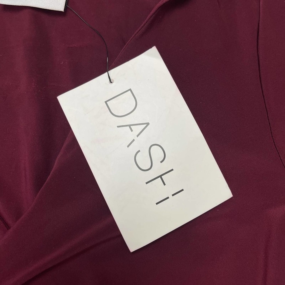 Donna Mizani | Red V-Neck Long Sleeve Ruched Sasha Midi Dress - Picture 8 of 13